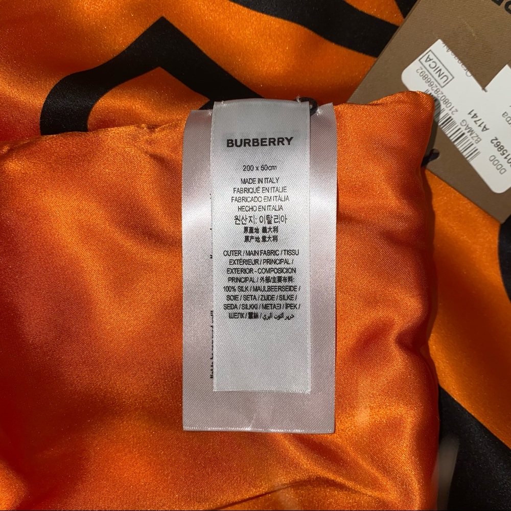 Burberry Orange Padded Scarf - Picture 10 of 13